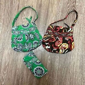 Vera Bradley Bundle Cupcake Hanna Green Hannah and Puccini Pleated Mini